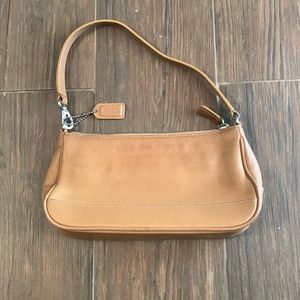 small tan coach purse